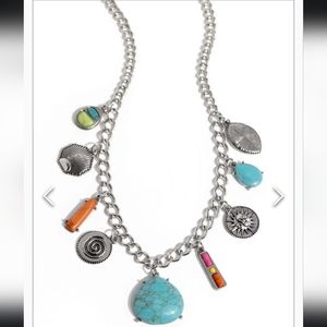 Desert Getaway Multi Necklace Stone Silver Charms